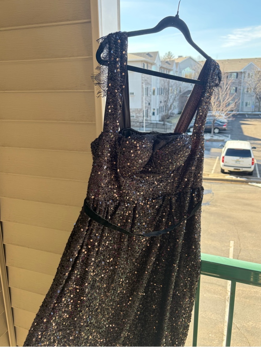 🆕Juliet Roses Black Sequin Midi Dress Size 16 Sparkly Party Lace Glam Dress NWT - Picture 5 of 17